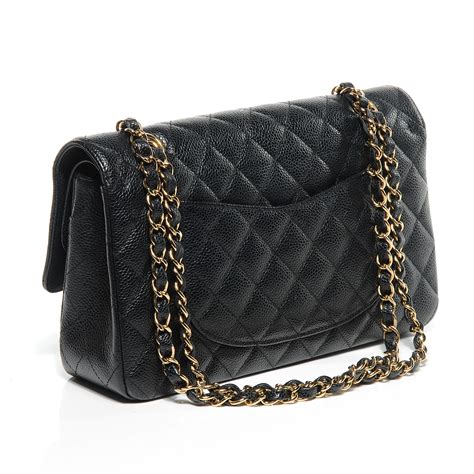 chanel quilted flap shoulder bag|CHANEL Caviar Quilted Medium Double Flap Black.